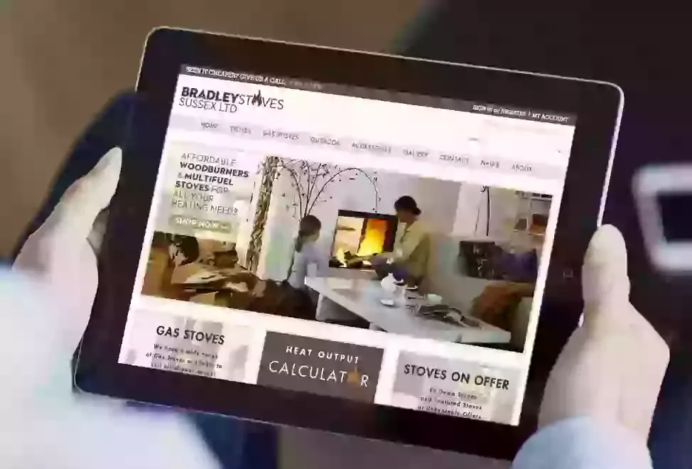 Bradley Stoves web on iPad image
